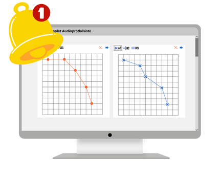 Notification résultat test auditif un pictogramme de notification avec un résultat de test auditif