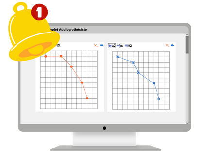 Notification résultat test auditif un pictogramme de notification avec un résultat de test auditif
